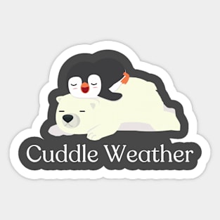 Cuddle Weather Polar Bear Sticker